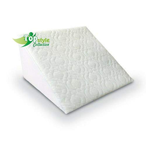 Bed-Wedge-Pillow-with-Memory-Foam-Top-Helps-with-Acid-Reflux-and-Gerds-Reduce-Neck-and-Back-Pain-Snoring-and-Respirator-B09J1LYJ5M.jpg FoamTouch Bed Wedge Pillow with Memory Foam Top Helps with Acid Reflux and Gerds Reduce Neck and Back Pain Snoring, and Respiratory Problems Breathable and Washable Cover 50 x 45 x 20 centimetres - Image 1
