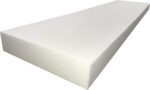 FoamTouch Comfort Foam Upholstery High Density White Foam for Patio Cushions Foam Sheet Bench Pads Craft Foam Floor Bed Couch Cushion Replacement 6" Thick, 18" Wide X 72" Long