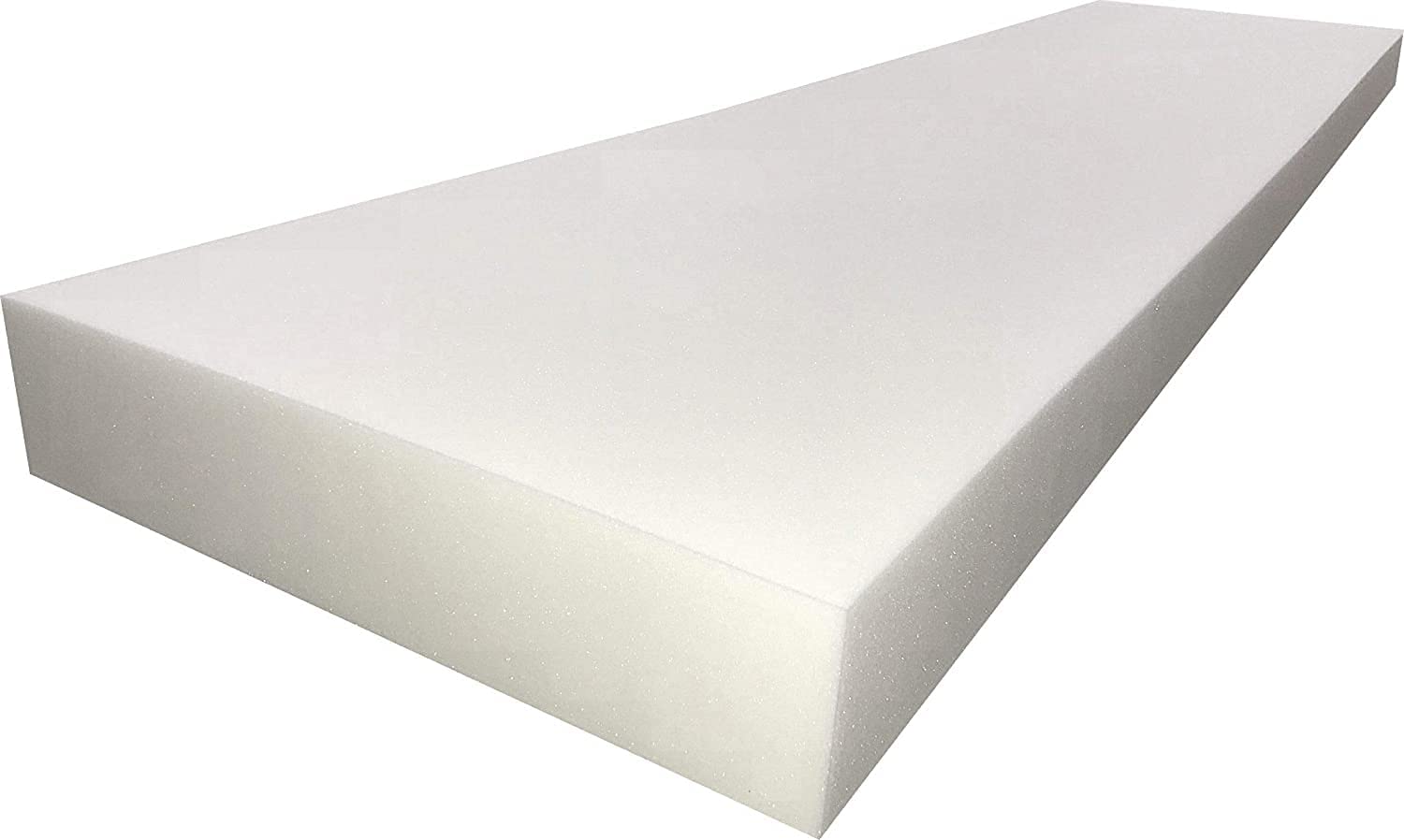 FOAMTOUCH-Upholstery-High-Density-White-Foam-for-Patio-Cushions-Foam-Sheet-Bench-Pads-Craft-Foam-Floor-Bed-Couch-Cushion-B09R4QPHGD.jpg FoamTouch Comfort Foam Upholstery High Density White Foam for Patio Cushions Foam Sheet Bench Pads Craft Foam Floor Bed Couch Cushion Replacement 6" Thick, 18" Wide X 72" Long - Image 1