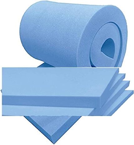 FoamTouch High Density Firm Blue Upholstery Foam Sheet Window Seat Pads Headboard Indoor Floor Mat Gym Floor Mat Outdoor Bench Padding Art & Craft DIY Ask Custom Size 90'' X 40'' X 3''
