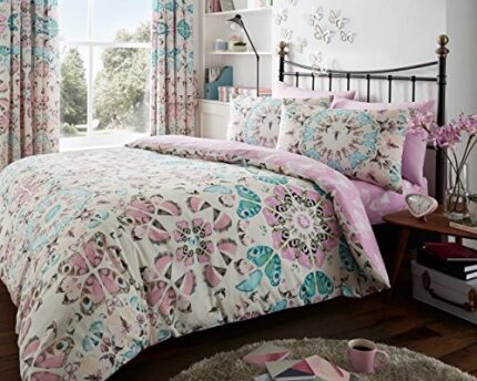 FoamTouch Gaveno Cavailia Luxury MARNIE Bed Set with Duvet Cover and Pillow Case, Polyester-Cotton, Pastel, Double