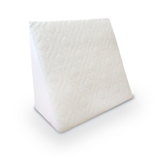 Luxury-Foam-Bed-Wedge-with-Soft-Quilted-Cover-Multi-Purpose-Pain-Relief-Cushion-for-Back-Neck-Leg-Support-Fibromyalg-B07C5NX985.jpg FoamTouch Luxury Foam Bed Wedge with Soft Quilted Cover Multi Purpose Pain Relief Cushion for Back, Neck & Leg Support, Fibromyalgia Aid, Acid Reflux Relief - Image 1