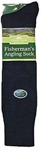 FoamTouch NEW Mens Long FISHERMAN'S ANGLING FISHING SOCKS - Navy, 6-11 Size