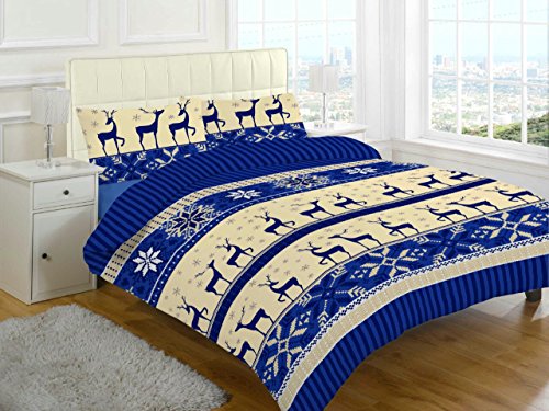 Nights-Bedding-FLANNELETTE-100-BRUSHED-COTTON-QUILT-DUVET-COVER-BED-SET-WARM-COSY-SOFT-B01M3MQBAV.jpg FoamTouch Nights Bedding FLANNELETTE 100% BRUSHED COTTON QUILT DUVET COVER BED SET WARM COSY SOFT - Image 1