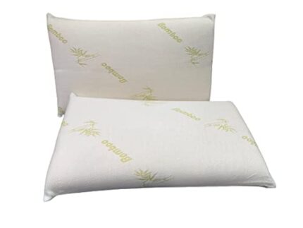 FoamTouch Premium High Density Memory Foam Pillow with Soft Bamboo Aloe Vera Cover Memory Foam Bamboo Pillow Cool Comfort and Neck Support Foam Orthopedic Pillow