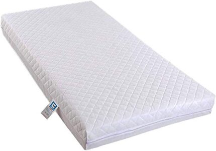 FoamTouch Superior Quilted Cot Mattress 140 x 70 x 10cm Thick - British Made With High Grade Density Foam