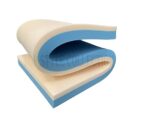 FoamTouch TOP STYLE COLLECTION High Density Blue Firm Foam Base with Memory Foam Bonded Layer Upholstery Foam Sheet for Mattress Padding Window Seat Bench Pads Floor Bed Replacement