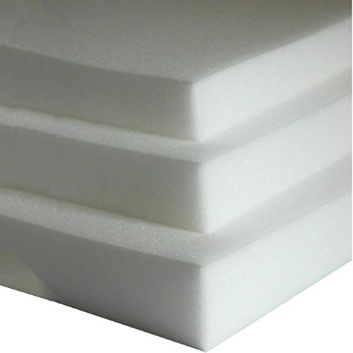 TOP-STYLE-COLLECTION-High-Density-Foam-Cushions-Seat-Pads-Chair-Firm-Foam-Upholstery-White-Foam-Size_18-X18-X3-B08663G51K.jpg FoamTouch Comfort Foam COLLECTION High-Density Foam Cushions Seat Pads Chair Firm Foam | Upholstery White Foam | Size_18" X18 X3 - Image 1