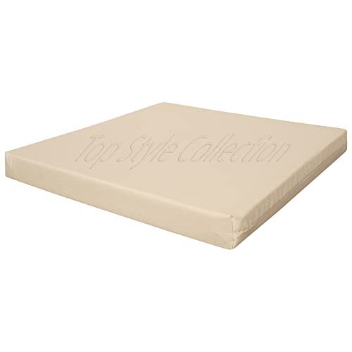 TOP-STYLE-COLLECTION-Waterproof-Chair-Cushions-Seat-Pads-Cushion-Pad-Indoors-Outdoors-Water-Resistant-Material-Kitchen-D-B09PL6W539.jpg FoamTouch Waterproof Chair Cushions Seat Pads Cushion Pad Indoors Outdoors Water Resistant Material Kitchen Dining Living Room Patio Garden (16'' x 18'' x 2'' , Ivory Cream) - Image 1