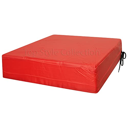 TOP-STYLE-COLLECTION-Waterproof-Chair-Cushions-Seat-Pads-Cushion-Pad-Indoors-Outdoors-Water-Resistant-Material-Kitchen-D-B09Q3CGV5C.jpg FoamTouch Waterproof Chair Cushions Seat Pads Cushion Pad Indoors Outdoors Water Resistant Material Kitchen Dining Living Room Patio Garden (18??? x 18??? x 4??? , Red) - Image 1