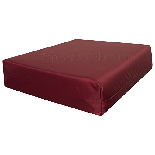 TOP-STYLE-COLLECTION-Waterproof-Chair-Cushions-Seat-Pads-Cushion-Pad-Indoors-Outdoors-Water-Resistant-Material-Kitchen-D-B09Q3FFFBN.jpg FoamTouch Waterproof Chair Cushions Seat Pads Cushion Pad Indoors Outdoors Water Resistant Material Kitchen Dining Living Room Patio Garden (20??? x 20??? x 2??? , Burgundy) - Image 1