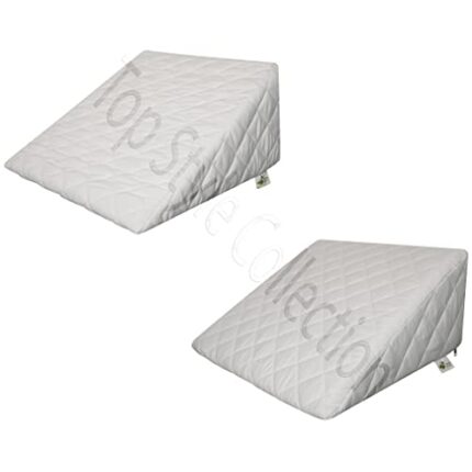 FoamTouch COLLECTION Wedge Pillow Large Fibre Orthopaedic Quilted Cover Adult Bed Back Support for Acid Reflux Back Pain Allergies Snoring Heartburn