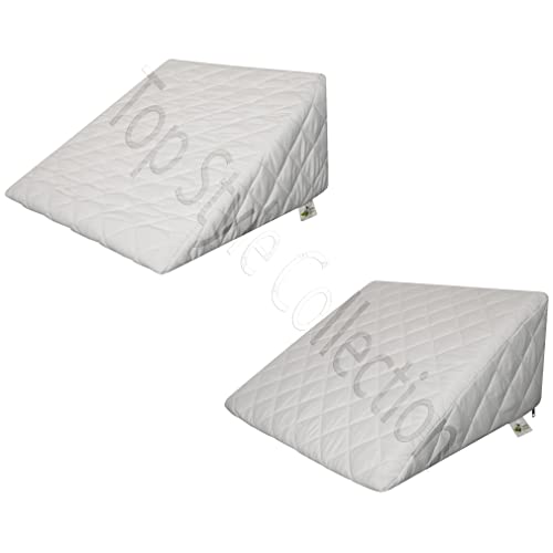 TOP-STYLE-COLLECTION-Wedge-Pillow-Memory-Foam-Filled-Large-Fibre-Orthopaedic-Adult-Bed-Back-Support-for-Acid-Reflux-Back-B09M79Z4VQ.jpg FoamTouch COLLECTION Wedge Pillow Memory Foam Filled Large Fibre Orthopaedic Adult Bed Back Support for Acid Reflux Back Pain Allergies Snoring Heartburn - Image 1