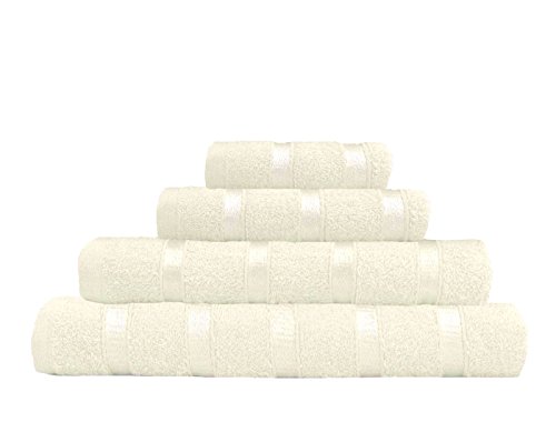 TOPSTYLE-COLLECTION-Luxury-100-Egyptian-Cotton-Satin-Stripe-Bath-Towel-5-PC-Set-2-Hand-Towels-2-Bath-Towels-1-Bath-B01GQZ0MDM.jpg FoamTouch Comfort Foam Luxury 100% Egyptian Cotton Satin Stripe Bath Towel 5 PC Set: 2 Hand Towels + 2 Bath Towels + 1 Bath Sheet (white) - Image 1