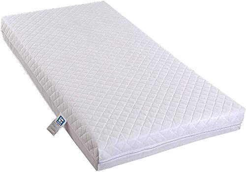Toddler-Cot-Bed-Cot-Mattress-Cot-Bed-Fully-Breathable-Foam-Mattress-Poly-Cotton-Cover-for-Baby-Comfort-160cm-x-70cm-x-B08Y95MG6B.jpg FoamTouch FoamTouch Toddler Cot Bed- Cot Mattress Cot Bed Fully Breathable Foam Mattress & Poly Cotton Cover for Baby Comfort 160cm x 70cm x 7.5cm by Comfort Foam COLLECTION - Image 1