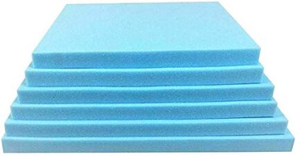 FoamTouch Comfort Foam Collection High Density Upholstery Blue Firm Foam Sheet Replacement Seat Pads for Bedding Sofa Dining Seat Pad Stool Foam Sheet Pads Cut to Size (80"x20"x1")