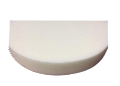 Upholstery-White-Foam-for-Chair-Seat-Pads-Cushions-IndoorOutdoor-Sofa-Seat-Replacement-DIY-Cushion-OvalRound-Corners-D-B091328PQ9.jpg Upholstery White Foam for Chair Seat Pads Cushions Indoor/Outdoor Sofa Seat Replacement DIY Cushion Oval/Round Corners D-Shape Tapered Dining Chair Seat Pads (16" x 16" x 2", White D-Shape) - Image 1