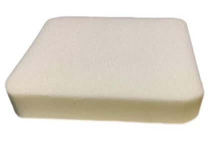 Upholstery White Foam for Chair Seat Pads Cushions Indoor/Outdoor Sofa Seat Replacement DIY Cushion Oval/Round Corners D-Shape Tapered Dining Chair Seat Pads (17" x 17" x 3", White Round Corner)