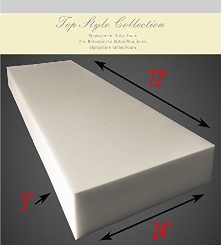 Upholstery-foam-cut-to-any-size-foam-cushions-seat-pads-foam-TOPSTYLE-BEDDING-20x40x2-B0764MZ2YX.jpg Upholstery foam cut to any size - foam cushions seat pads foam @ TOPSTYLE BEDDING 20"x40"x2" - Image 1