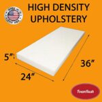 FoamTouch FoamRush Upholstery Foam High Density Firm Foam Soft Support (Chair Cushion Square Foam for Dinning Chairs, Wheelchair Seat Cushion Replacement)[24" W x 36" L] - Image 4