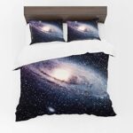 FoamTouch 3PCs Galaxy Duvet Cover Set, 3D Digital Print, Sky Stars Universe Moon Astronaut, Comfortable, Soft Microfibre for Kids Teen Adults Bedding Set - Image 11
